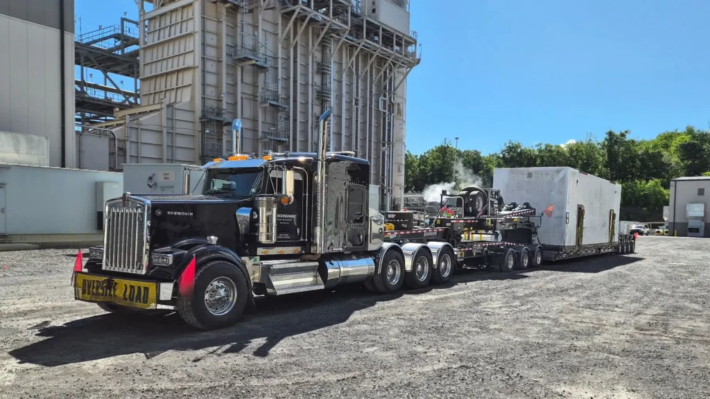 Buckingham semi with Faymonville StreetMAX trailer and generator enclosure